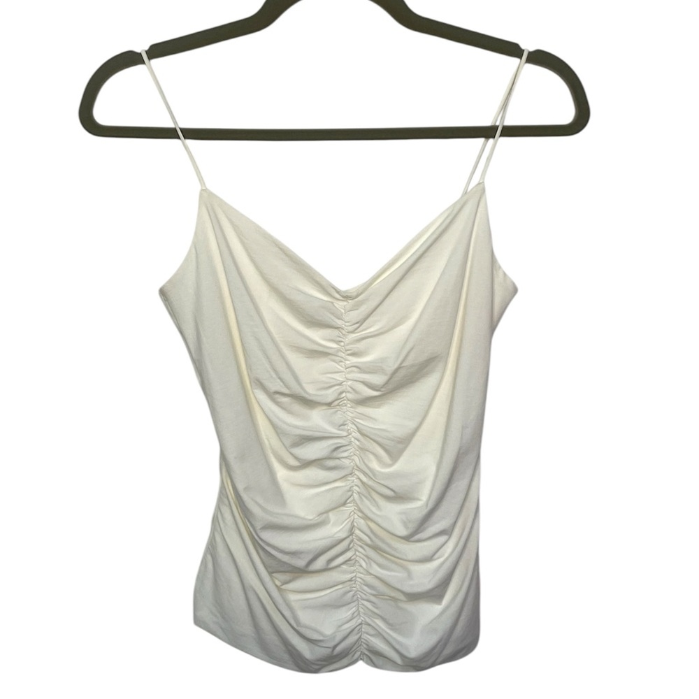 NWT Banana Republic Ruched White Tank